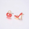 AretesBolsa de cristal & zapato - pendientes asimétricos