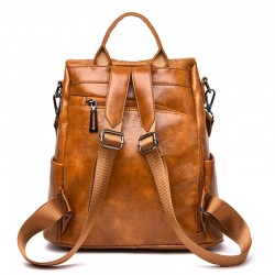 MochilasBolsa de cuero casual - diseño de piel de cocodrilo - marrón / negro - mochila