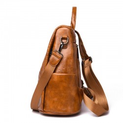 MochilasBolsa de cuero casual - diseño de piel de cocodrilo - marrón / negro - mochila