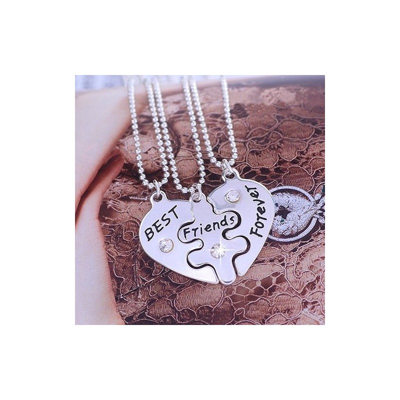 Collar3Pcs Best Friends Forever Collar Set - Corazón