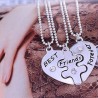 Collar3Pcs Best Friends Forever Collar Set - Corazón