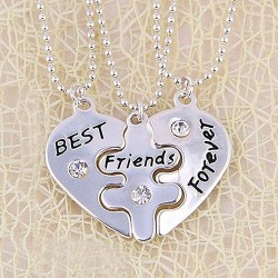 Collar3Pcs Best Friends Forever Collar Set - Corazón