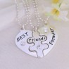 Collar3Pcs Best Friends Forever Collar Set - Corazón