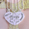 Collar3Pcs Best Friends Forever Collar Set - Corazón