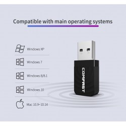 Memoria USB1300 Mbps Mini adaptador inalámbrico - ventanas XP/Vista/7/8/10 - Mac OS