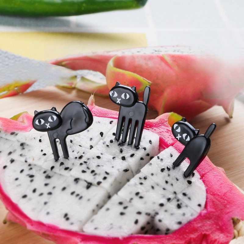 CubiertosTinta de fruta de gato negro - 6pcs/pack