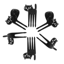 CubiertosTinta de fruta de gato negro - 6pcs/pack