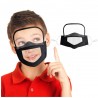 Mascarillas bucalesMáscara facial para niños con escudo de ojos desmontable - boca visible - reutilizable - lavable