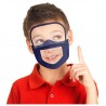 Mascarillas bucalesMáscara facial para niños con escudo de ojos desmontable - boca visible - reutilizable - lavable