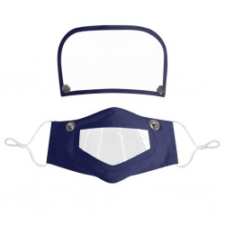 Mascarillas bucalesMáscara facial para niños con escudo de ojos desmontable - boca visible - reutilizable - lavable