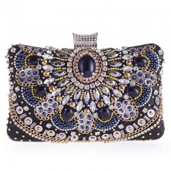 Diamond crystal purse - with chain - ladies - evening bagsBags