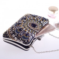 BolsasMonedero de cristal de diamante - con cadena - damas - bolsas de noche