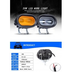 Luces & Iluminación20W 6D 12V 6000K - luz de trabajo para motocicleta - off-road trucks - ATV - SUV - retro LED bar - lámpara