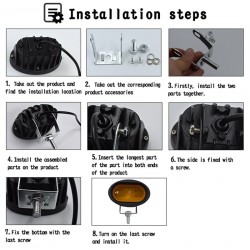 20W 6D 12V 6000K - work light for motorcycle - off-road trucks - ATV - SUV - retro LED bar - lampLights & lighting