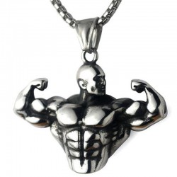 CollaresHombres musculares fuertes - collar - acero inoxidable - colgante