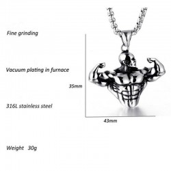 CollaresHombres musculares fuertes - collar - acero inoxidable - colgante