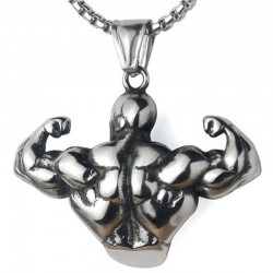 CollaresHombres musculares fuertes - collar - acero inoxidable - colgante
