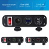 Electrónica & HerramientasPanel de conmutación - 5V - 4.2A - dual USB - 12V - LED - Voltímetro para coches - barcos - camiones