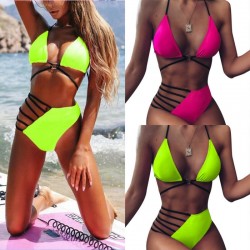 NataciónSet de bikini caliente - traje de baño - rosa - verde neón