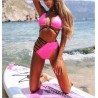 NataciónSet de bikini caliente - traje de baño - rosa - verde neón