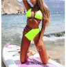 NataciónSet de bikini caliente - traje de baño - rosa - verde neón