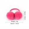 12 - 14 pieces - elastic - kids hair band with double fur ballKids