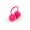 12 - 14 pieces - elastic - kids hair band with double fur ballKids