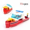 Fire Truck - Car - Helicopter - Boat - 4 in 1 Building Blocks Set - 348pcs - Children - ToysToys