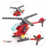 Fire Truck - Car - Helicopter - Boat - 4 in 1 Building Blocks Set - 348pcs - Children - ToysToys