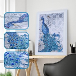 Decoraciónpavo real 5D - DIY pintura - bordado diamante - decoración casera