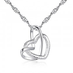 CollarColgante en forma de corazón - collar de acero inoxidable - 23 tipos
