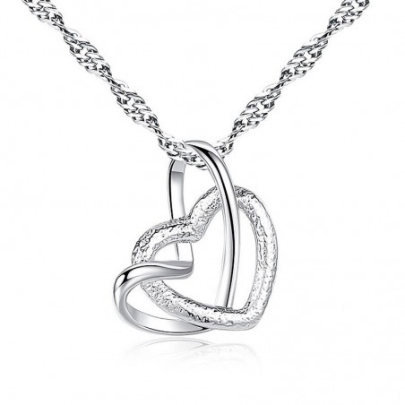 CollarColgante en forma de corazón - collar de acero inoxidable - 23 tipos
