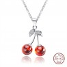 CollarDoble cereza - collar - anillo - pendientes - pulsera - plata de ley 925