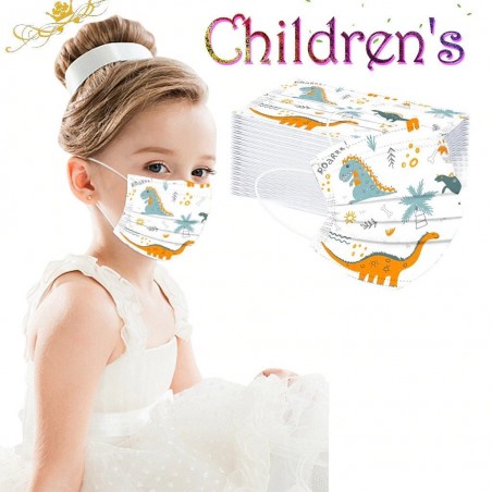 50 pieces - disposable antibacterial medical face mask - kids mouth mask - 3-layer - animal printMouth masks