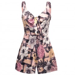 Short jumpsuit with summer print - shorts - mini dressJumpsuits
