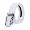 Genuine leather belt with automatic buckle - whiteBelts