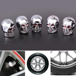 5 pieces - motorcycle / car / bike tire valve caps - skullWheel parts