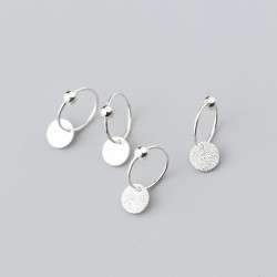 Aretes925 Sterling Silver - Pendientes de aro minimalista - Joyería