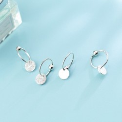 Aretes925 Sterling Silver - Pendientes de aro minimalista - Joyería