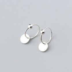 Aretes925 Sterling Silver - Pendientes de aro minimalista - Joyería