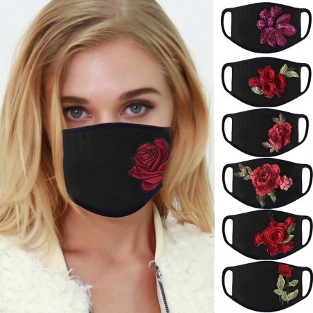 Mascarillas bucalesPM2.5 - anti-polvo & polución - cara / boca protector máscara - lavable - rosas print