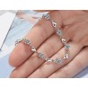 PulseraPulsera con corazones " zirconia - plata de ley 925
