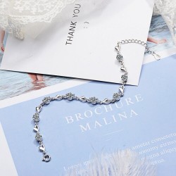 PulseraPulsera con corazones " zirconia - plata de ley 925