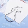 PulseraPulsera con corazones " zirconia - plata de ley 925