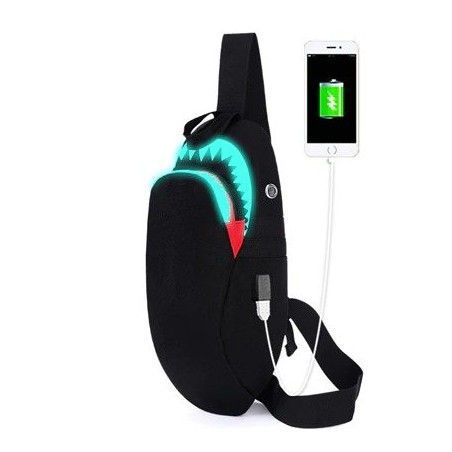 MochilasCarga USB - Mochila luminosa - Shark