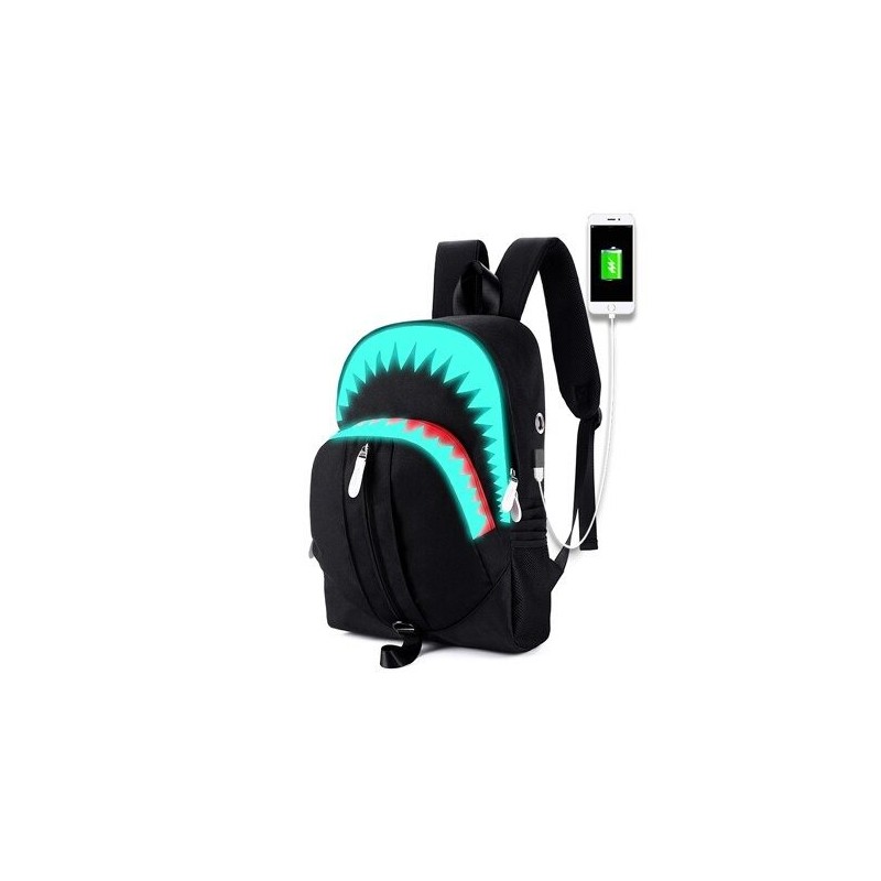 MochilasCarga USB - Mochila luminosa - Shark