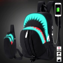 MochilasCarga USB - Mochila luminosa - Shark