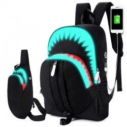 MochilasCarga USB - Mochila luminosa - Shark