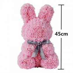 Easter bunny made of infinity roses flowers - 45 cmValentine's day