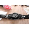 Skull design - quartz watch - leather strap - unisexWatches